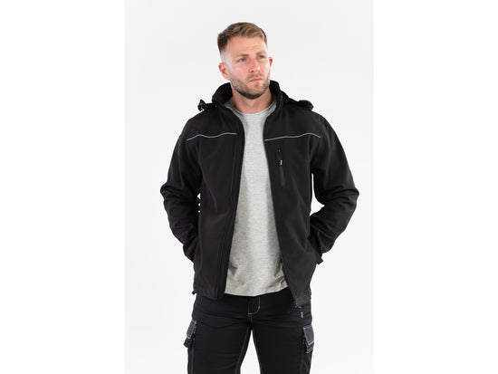JACHETĂ CU GLUGĂ, SOFTSHELL, XXL