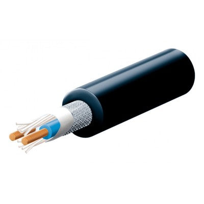 Cablu pentru microfon, 2 fire, ecranat, 50 m/rolă, MC 625/BK