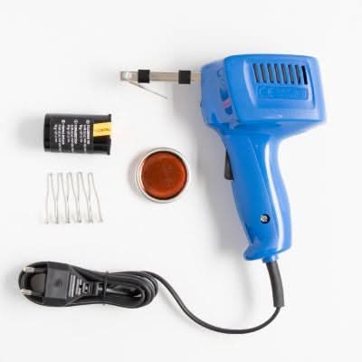 Pistol de lipit 75W PP 75 cu lumina LED, set complet varfuri si fludor