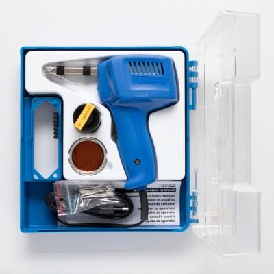 Pistol de lipit 75W PP 75 cu lumina LED, set complet varfuri si fludor