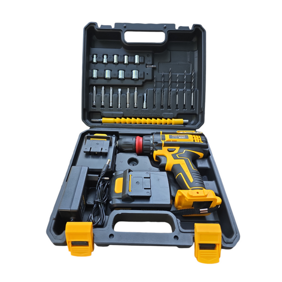 Trusa autofiletanta pe acumulator ROTOR RCD21, 21V, motor brushless, 2 viteze, 30 Nm, 2 acumulatori + accesorii
