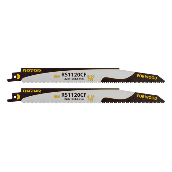Panze Fierastrau Sabie Lemn ROTOR RS1120CF, 228x19x1.6mm, set 2 buc