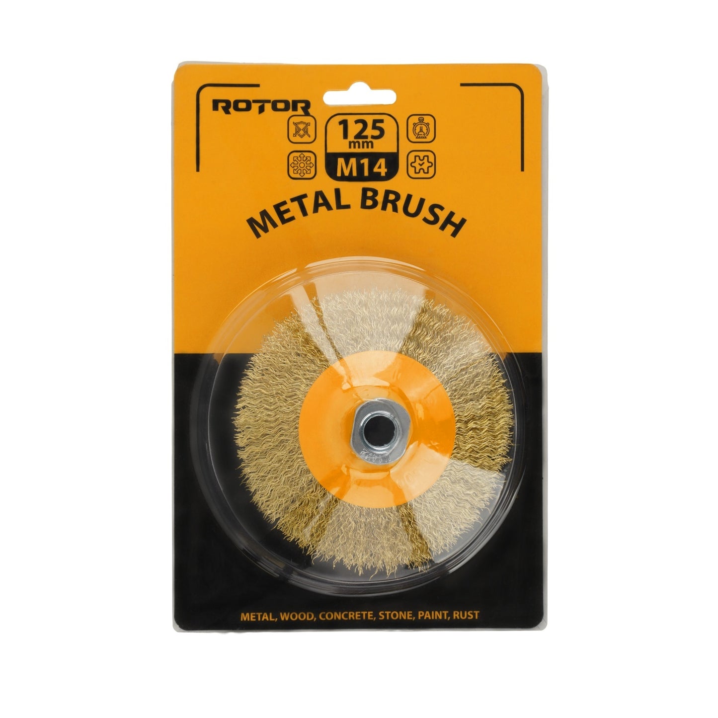 Perie de sarma conica ROTOR 125mm M14