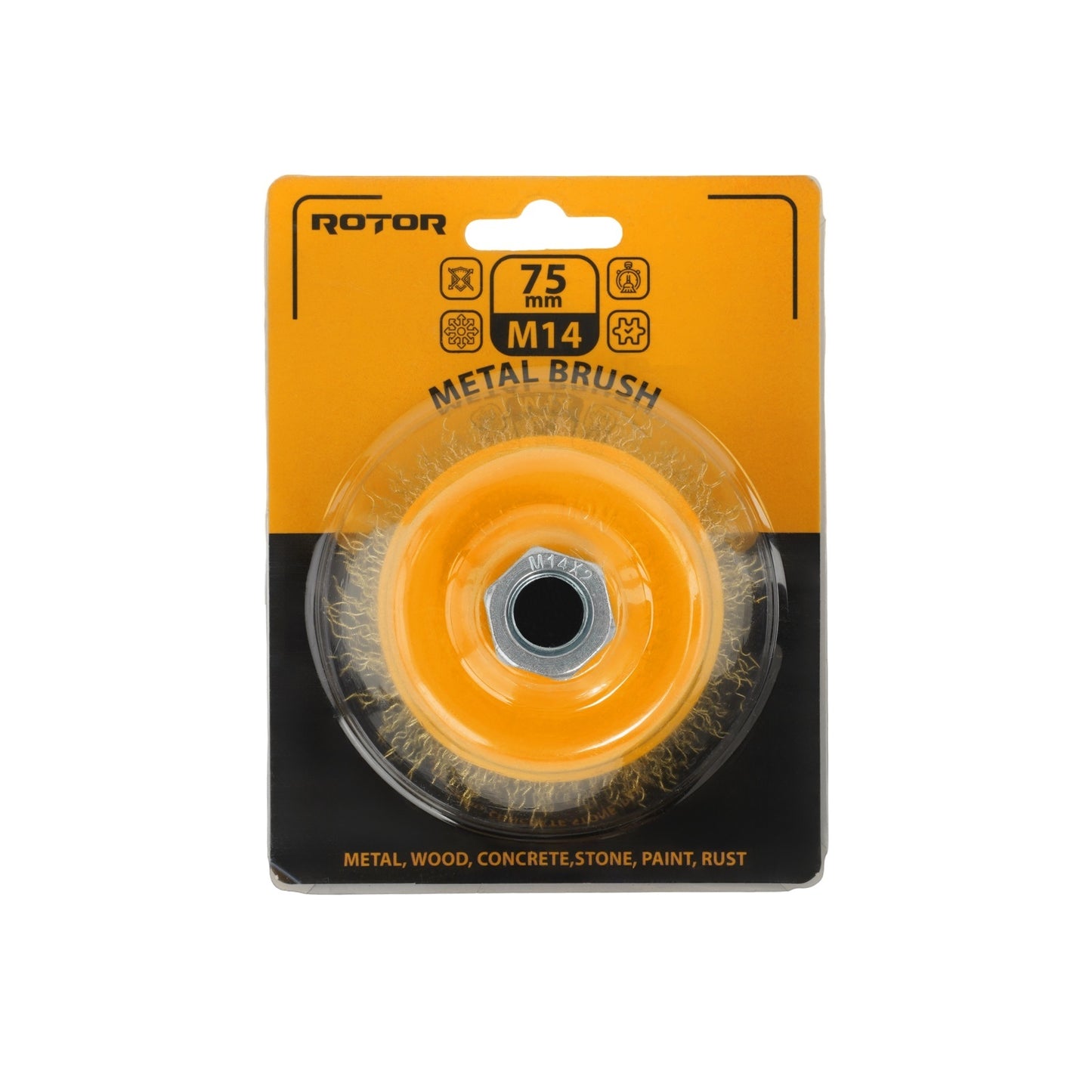Perie de sarma tip cupa ROTOR 75mm M14