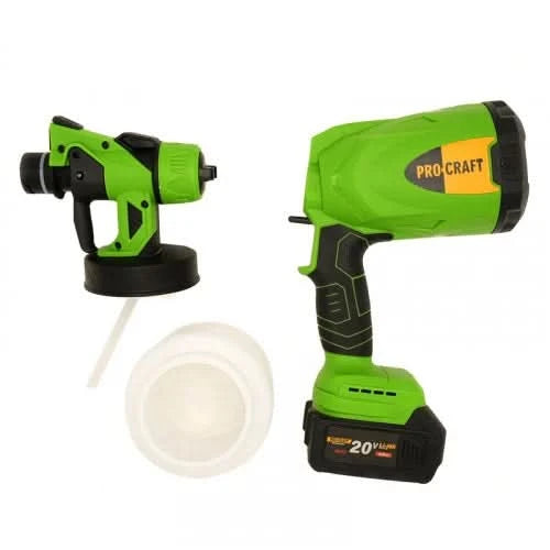 Pistol de vopsit PROCRAFT PSE20, 800W, 20V, debit 160ml/min, fara acumulator