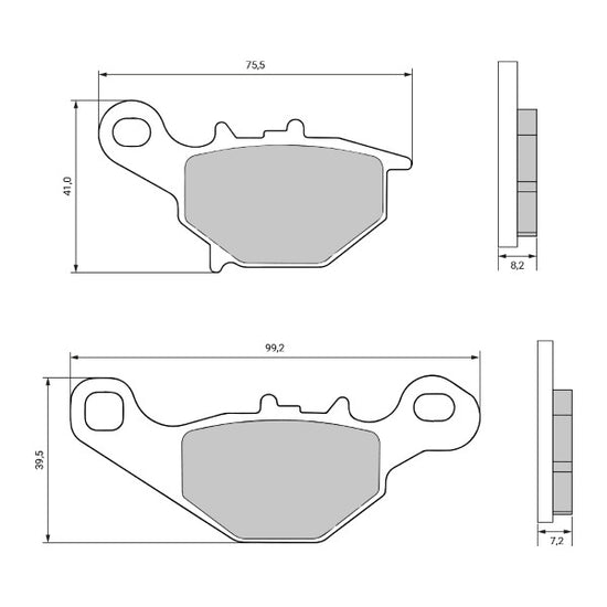 Placute frana Suzuki Street Magic 50cc