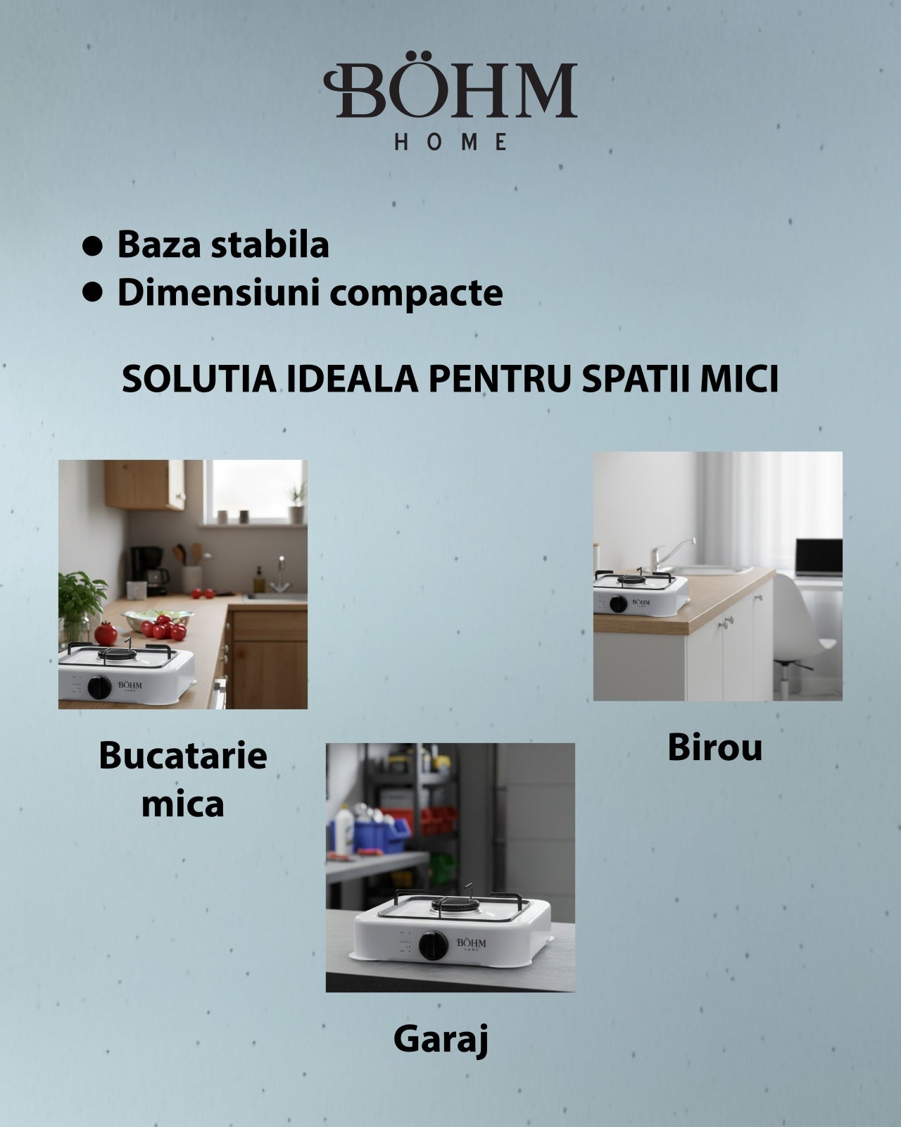 Plita Gaz 1 Arzator Bohm BG-2811-W, alb, pentru camping si uz casnic - detaliu 8