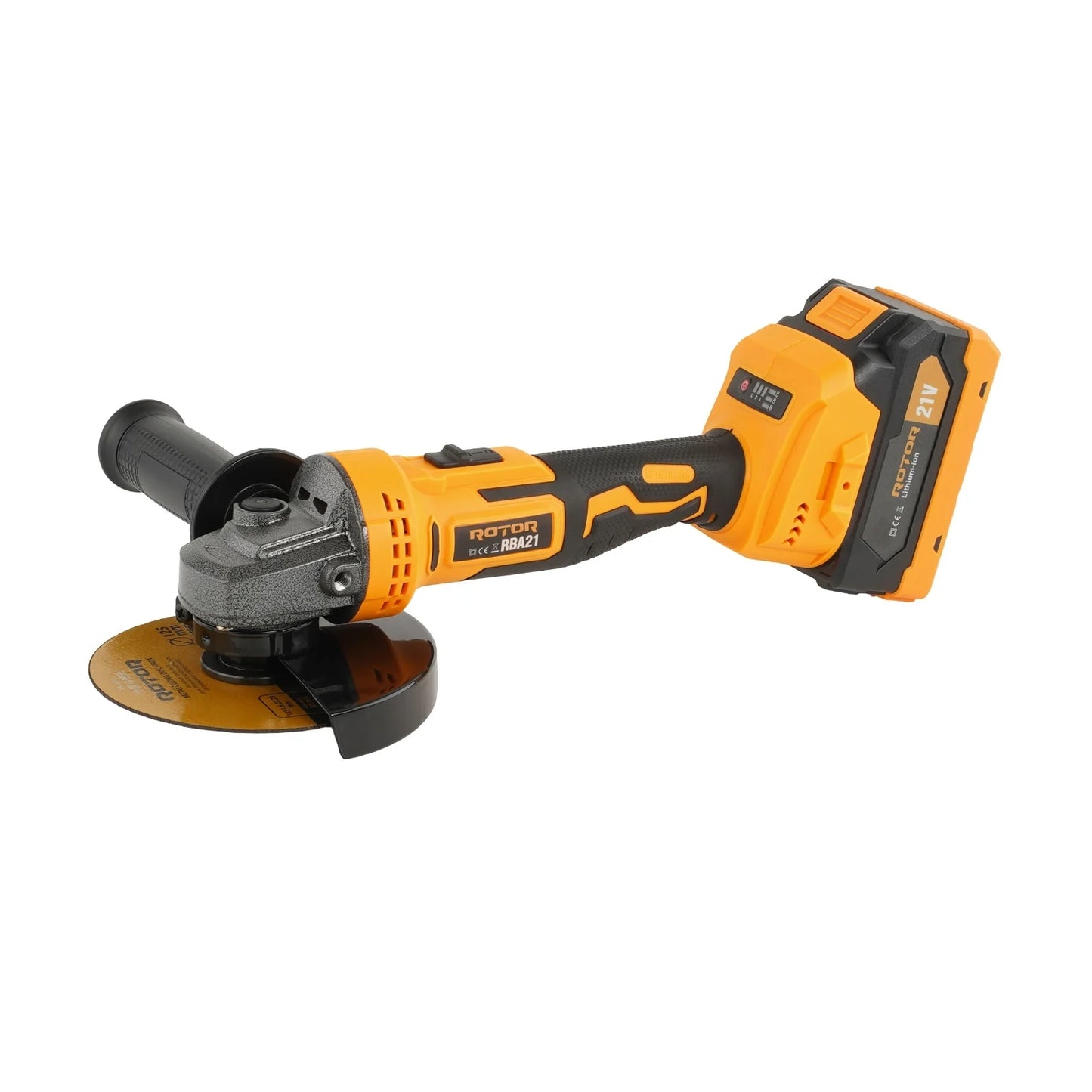 Flex cu Acumulator ROTOR RBA21, 21V 3Ah, 125 mm, 8500 RPM, Variator Turatie