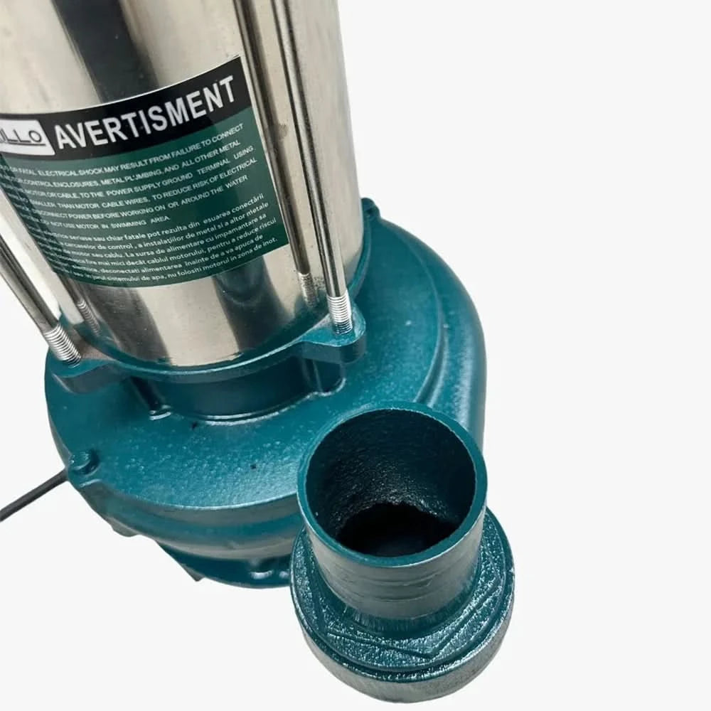 Pompa apa murdara Profesionala Brillo 4000W, refulare 30m, debit 25000L/h, racord 2", corp fonta, cablu 10m