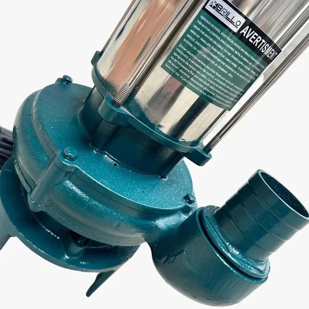 Pompa apa murdara Profesionala Brillo 4000W, refulare 30m, debit 25000L/h, racord 2", corp fonta, cablu 10m
