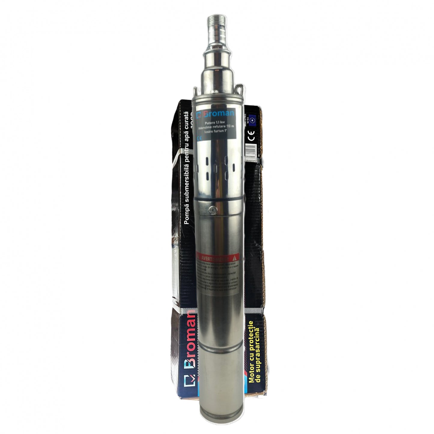 Pompa Submersibila Broman 3QGD | 1100W | 110m | 3 mc/h | Inox | IP68 | Cablu 10m