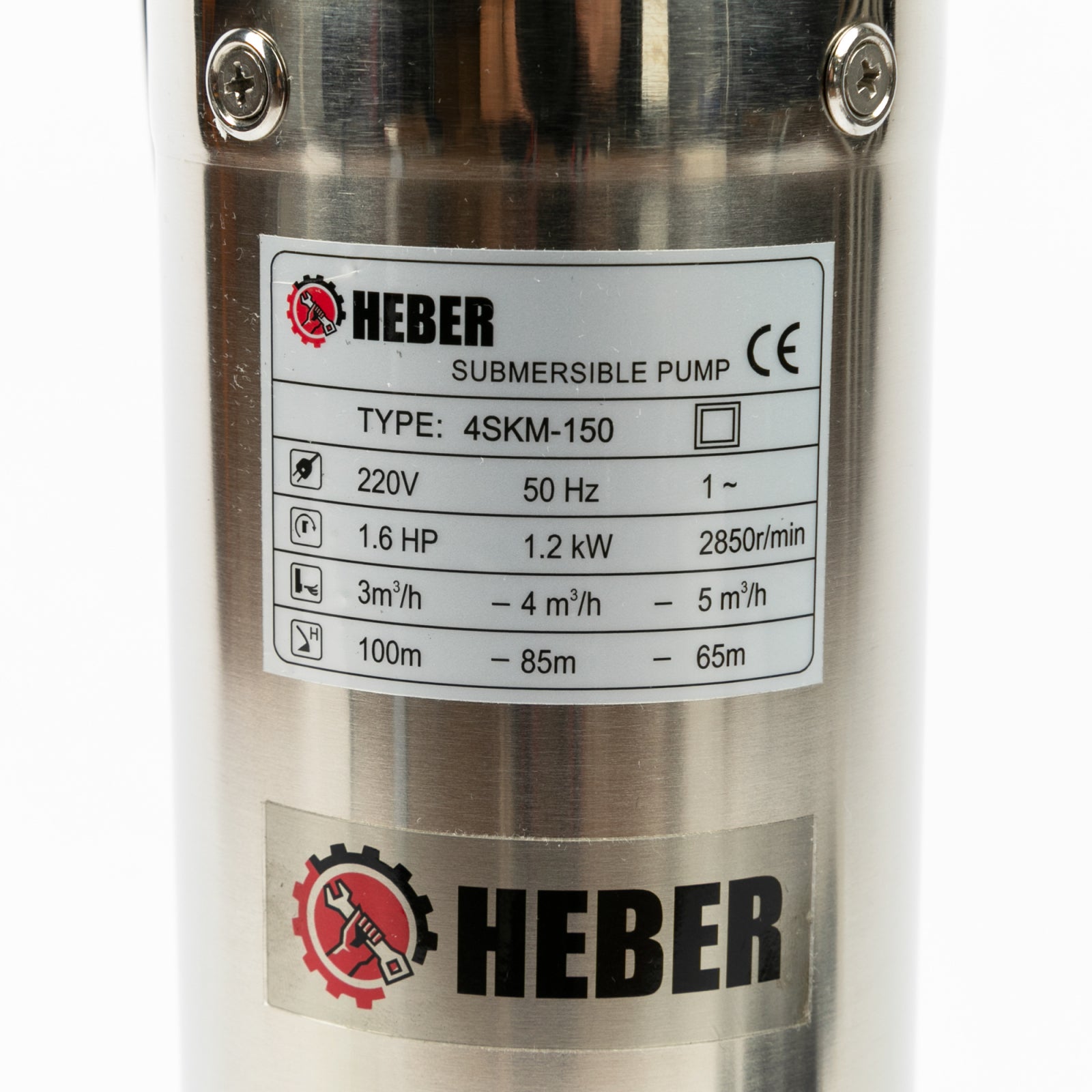 Pompa apa submersibila Heber 4SKM-150, motor 1.2 kw, 3200l/h, cu panou de control, inaltime refulare 70m hbr-1606