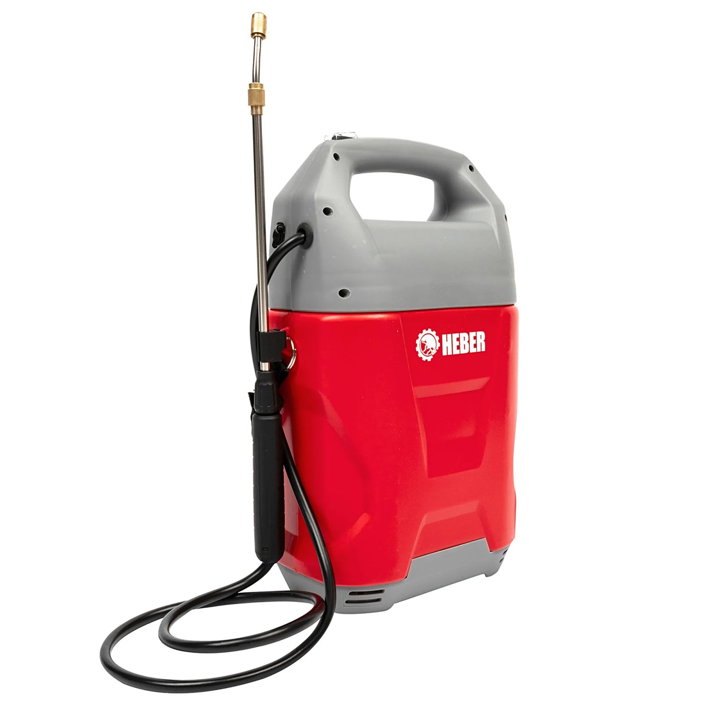 Pompa stropit electrica Heber 5L, acumulator Li-Ion, lance inox, duza bronz, pulverizare cu presiune reglabila