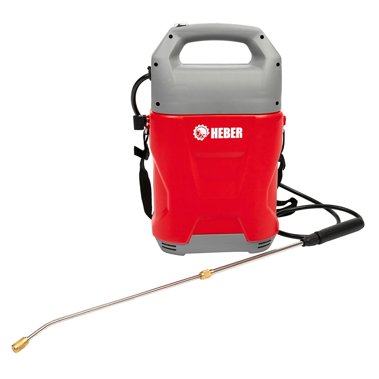 Pompa stropit electrica Heber 5L, acumulator Li-Ion, lance inox, duza bronz, pulverizare cu presiune reglabila