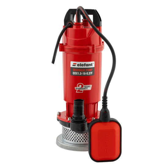Pompa drenaj Elefant 370W cu flotor, debit 100L/min, 12m refulare, 7m adancime, 2860rpm, fonta