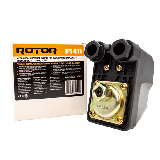 Presostat Mecanic ROTOR RPS-9/FB, 0.7-5 bari, G1/4, pentru pompa apa