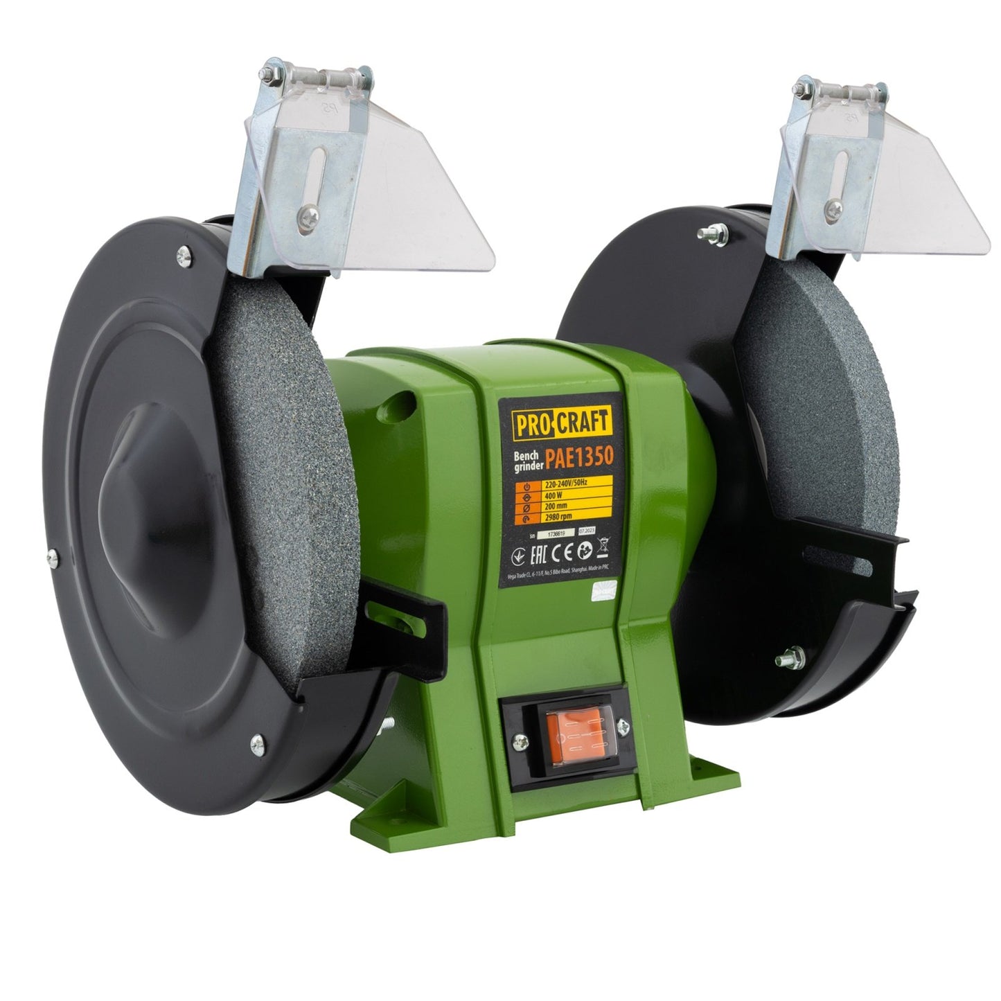 Polizor de banc Procraft PAE1350, 400W, disc 200 mm, 2950 RPM, 220V