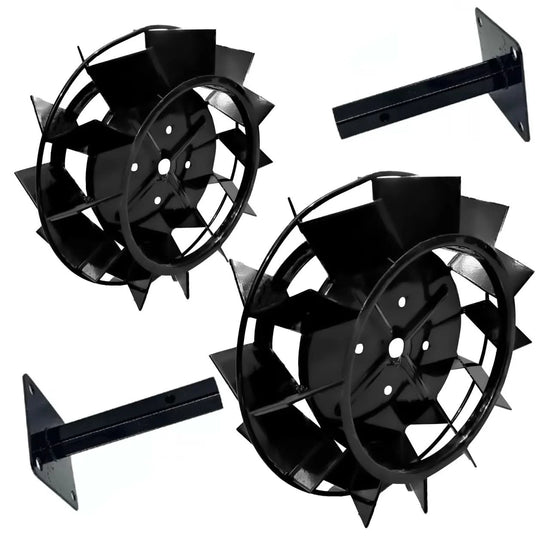 Set roti metalice 400x180 cu manicot si ax 23 mm, pentru motocultor, Elefant