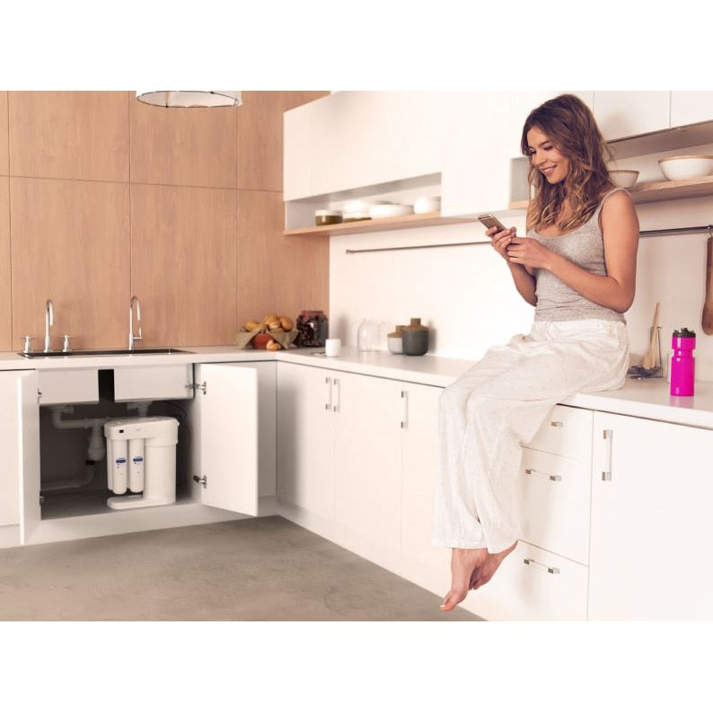 Filtru apa potabila cu osmoza inversa Aquaphor Morion RO-101S, 4 filtre (K5/K2/M/K7M), rezervor 5L, 190L/zi, protectie 99.9% bacterii si virusi