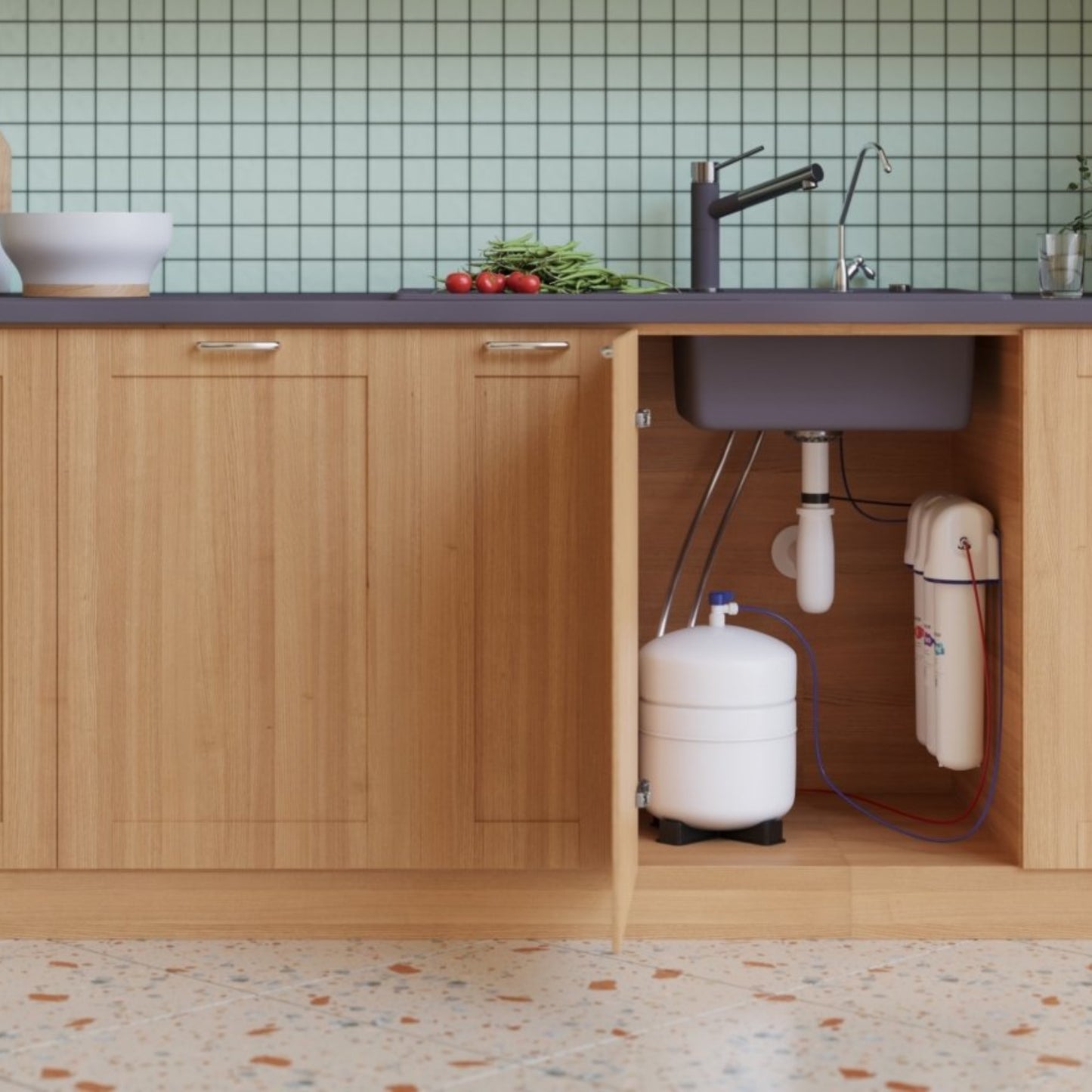 Filtru apa potabila Aquaphor OSMO PRO 100, osmoza inversa, rezervor 10 L, 190 l/zi, cartuse Pro