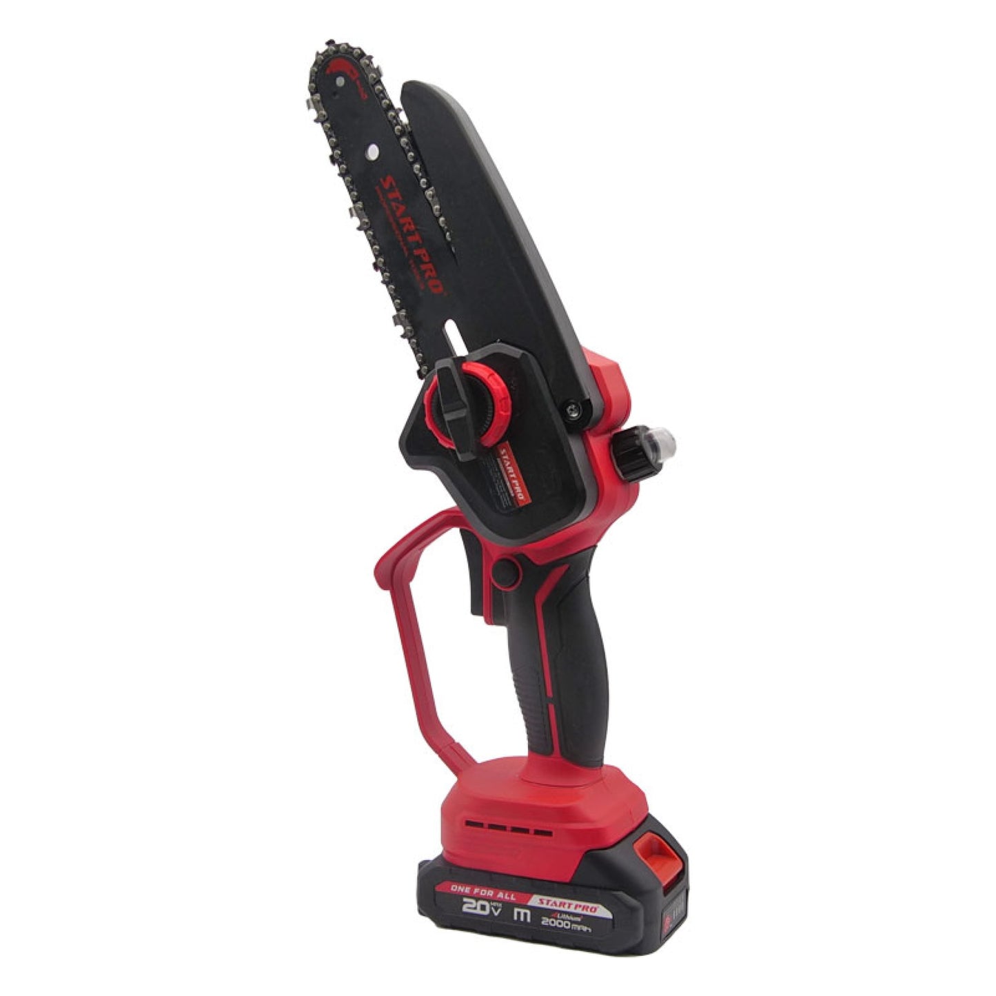 Mini ferastrau cu lant STARTPRO SBS2-21/6M 20V, 6 inch, 2 baterii 2Ah, 2 lanturi, portabil
