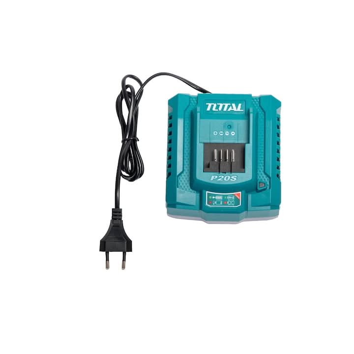 Incarcator rapid Total TFCLI20411E, 20V, 4A, compatibil acumulatori Li-Ion 2Ah / 4Ah gama S20V