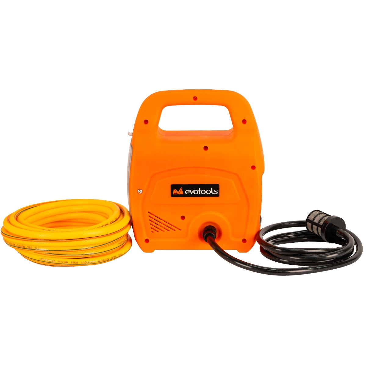 Pompa de presiune pentru stropit Evotools, 12V 12Ah, 7 bar, furtun 10 m, pistol alama