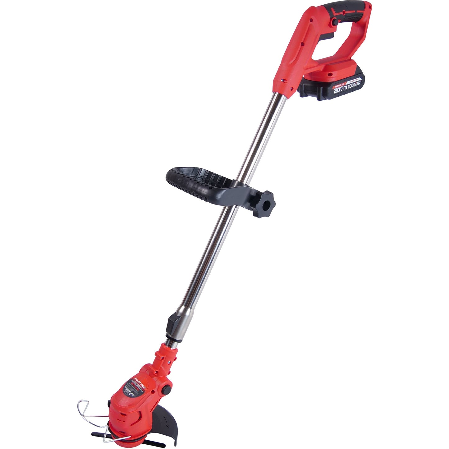 Motocoasa cu acumulator PROFESIONALA StartPro SBT2-21M, 20V, 2 acumulatori, 5000rpm, trimmer iarba 150mm, 8 accesorii