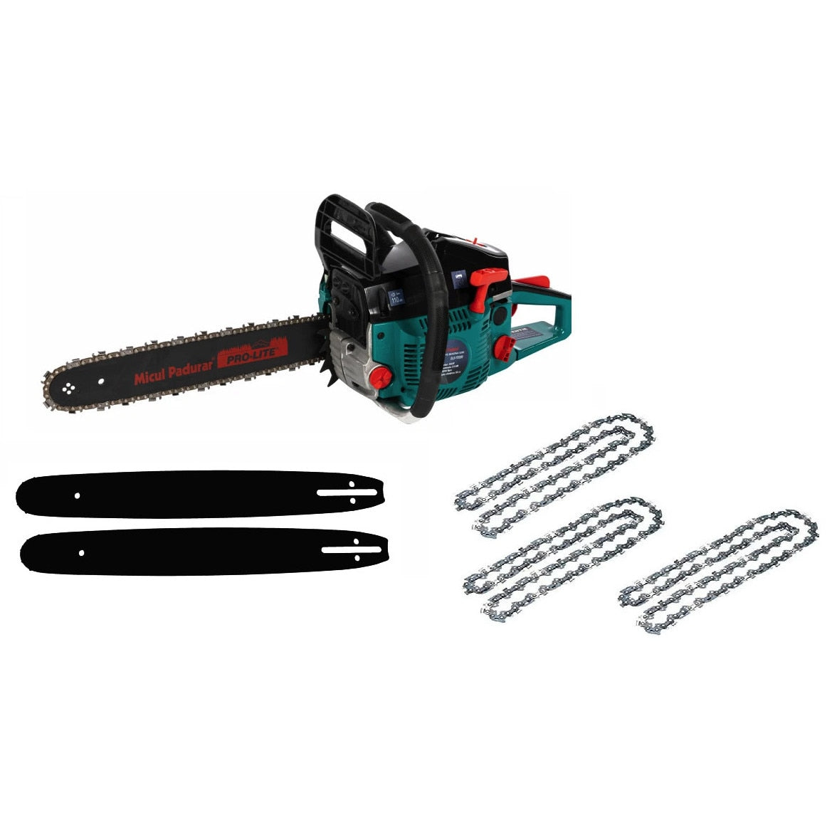 Drujba pe benzina Micul Padurar 5200, 52CC, 2.95 CP, lama 40 cm, 2 lame si 3 lanturi