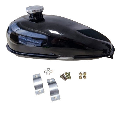 Rezervor benzina kit motor bicicleta, detaliu buson si racord