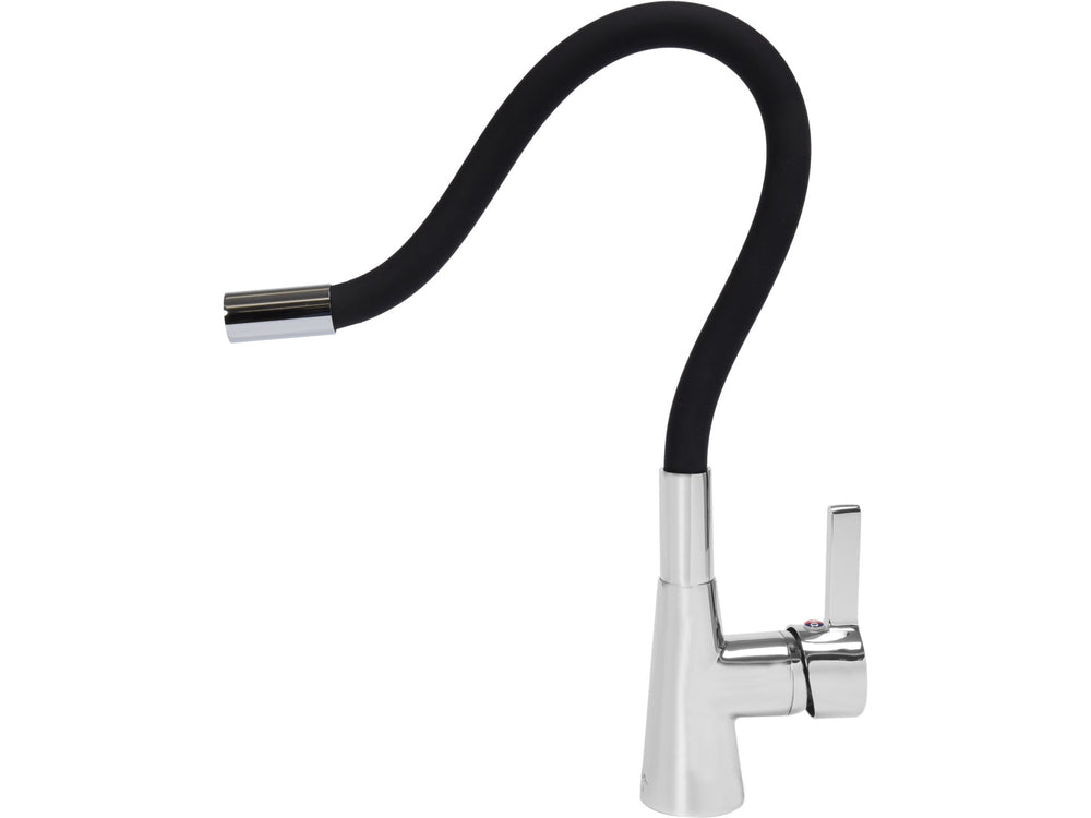 Baterie bucatarie teava flexibila negru Fala 75705 - detaliu teava silicon