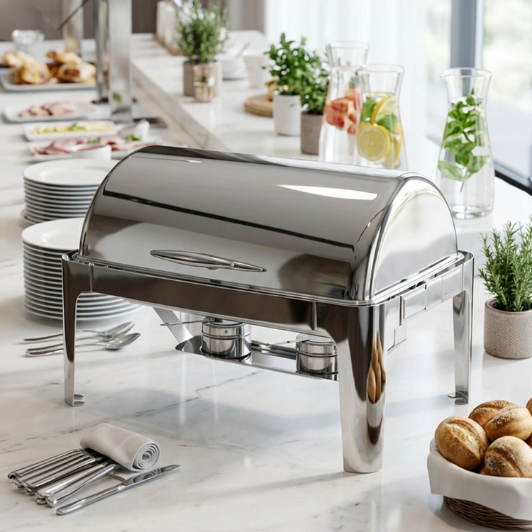 Chafing dish Yato YG-04140 rolltop 180 grade 9L - imagine produs 6