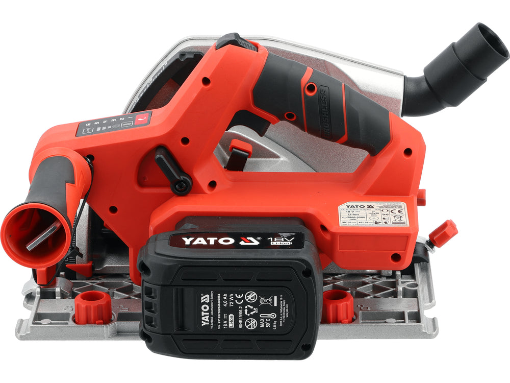 Fierastrau Circular 18V Brushless 1x4Ah cu Ghidaj Yato YT-821701