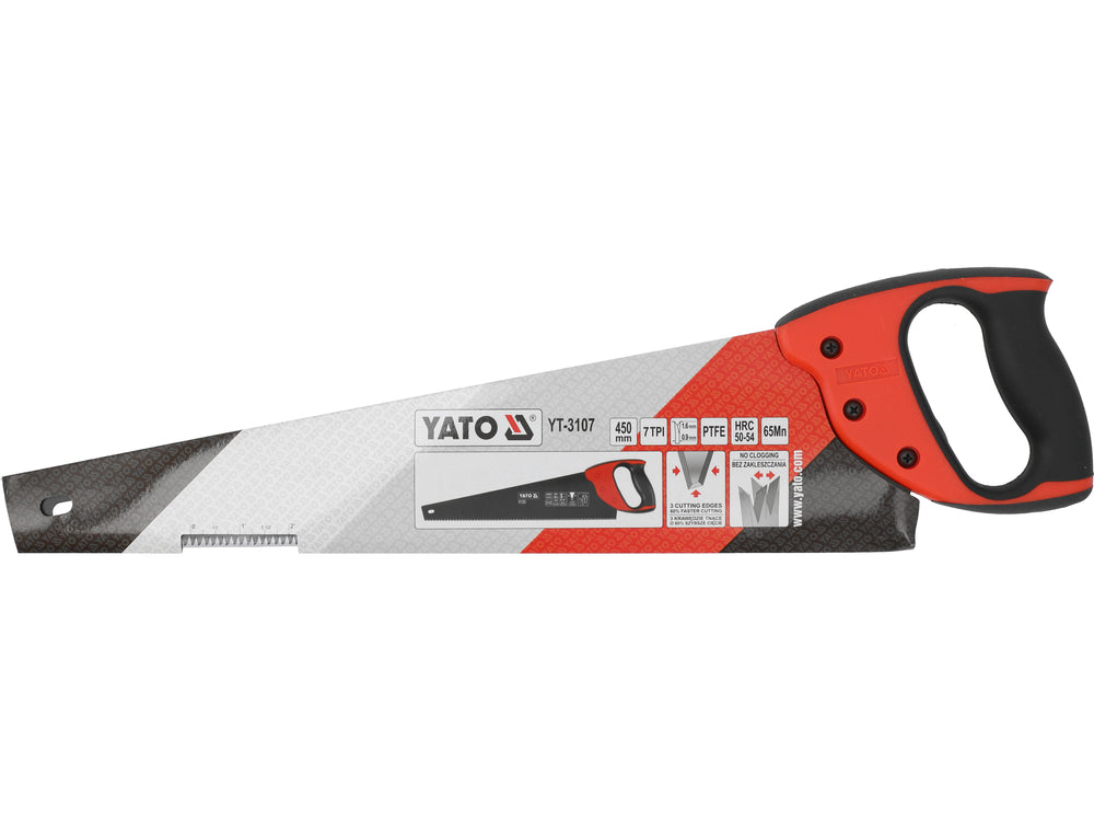 Fierastrau manual pentru lemn YATO YT-3107, 450 mm, 7 TPI, PTFE - imagine produs 4