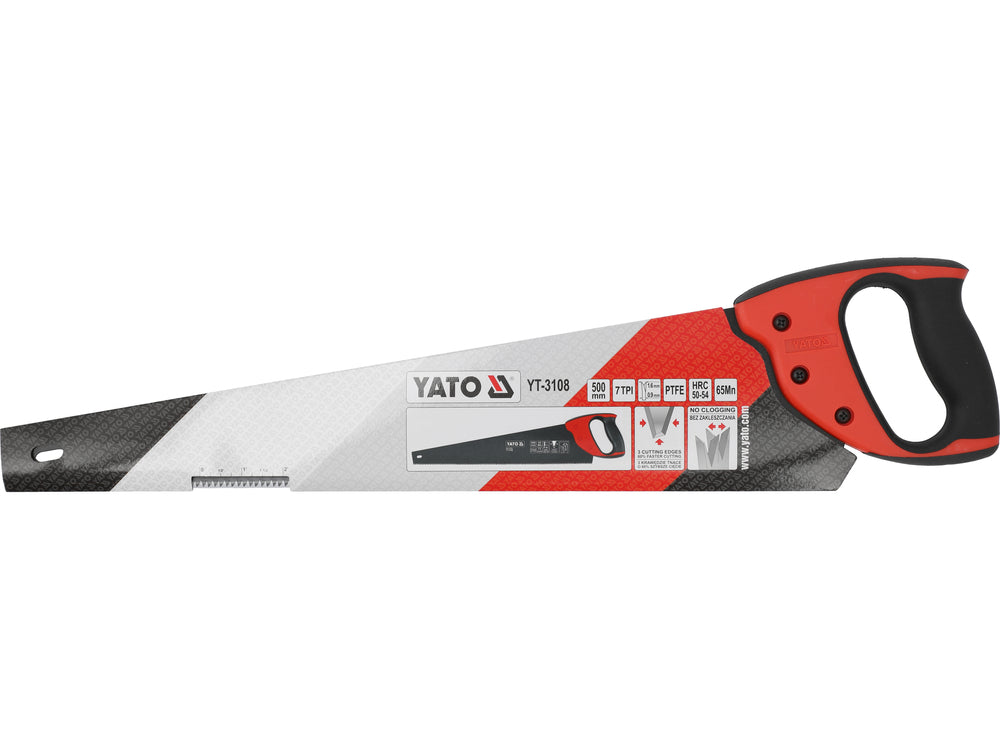 Fierastrau manual pentru lemn YATO YT-3108, 500 mm, 7 TPI, PTFE - imagine produs 4