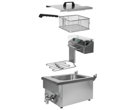 Friteuza dubla cu robinet Yato YG-04634 2x16L - imagine produs 7