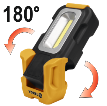 Lampa COB LED portabila cu magnet si carlig - Vorel 82724