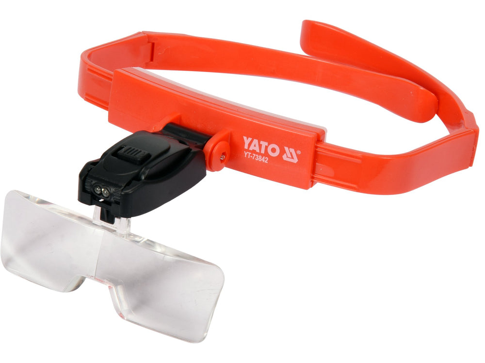 Lentile cu iluminare suport cap zoom x1 x1.5 x2 Yato YT-73842