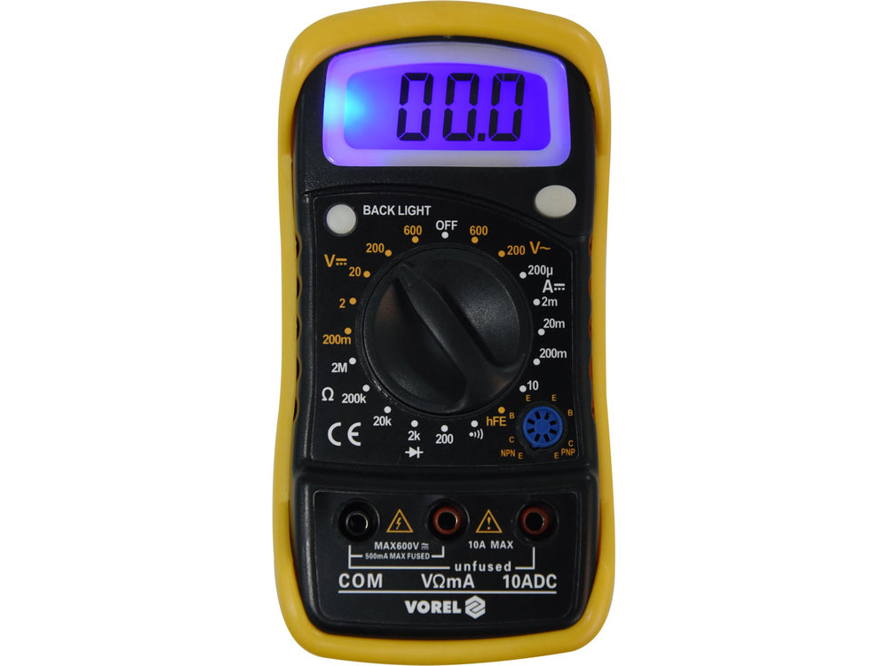 Multimetru digital universal cu iluminare LCD - Vorel 81773