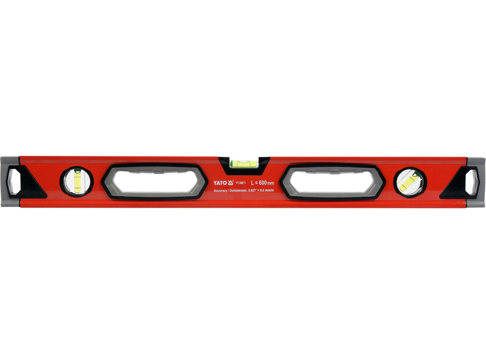 Nivela aluminiu 600mm 3 flacoane precizie 0.5mm/m Yato YT-30071