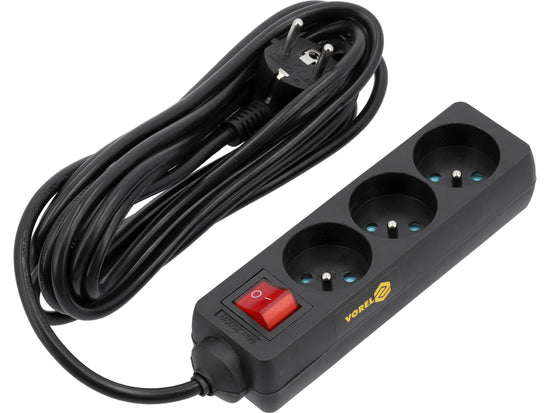 Prelungitor 3 prize 5m cu intrerupator - Vorel 72627