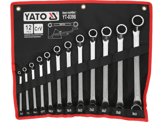 Set chei inelare cotite Yato YT-0398 - organizare 12 piese