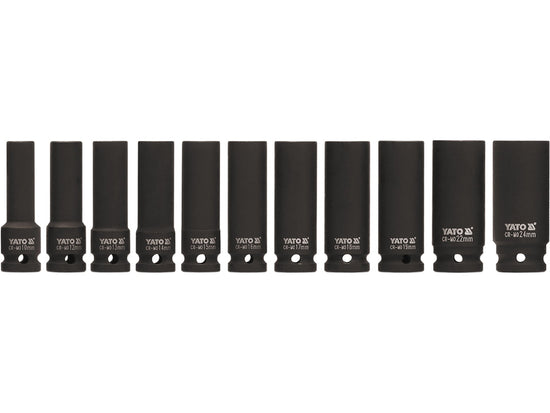 Set chei tubulare adanci de impact 11 buc 1/2 inch Yato YT-1054