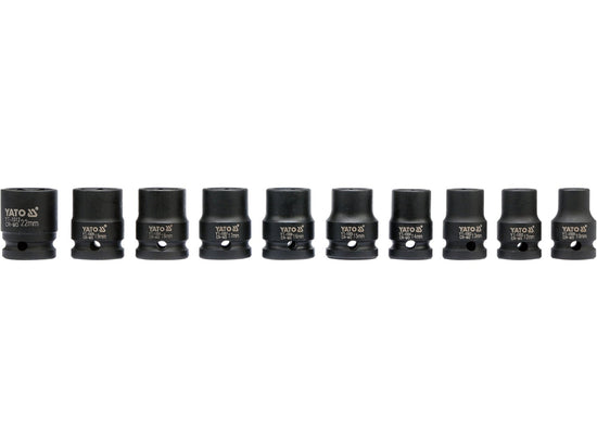 Set chei tubulare de impact 10-22 mm 10 piese Yato YT-1025