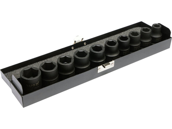 Set tubulare impact YATO YT-1025, 1/2 inch, 10-22 mm, 10 piese - imagine produs 3
