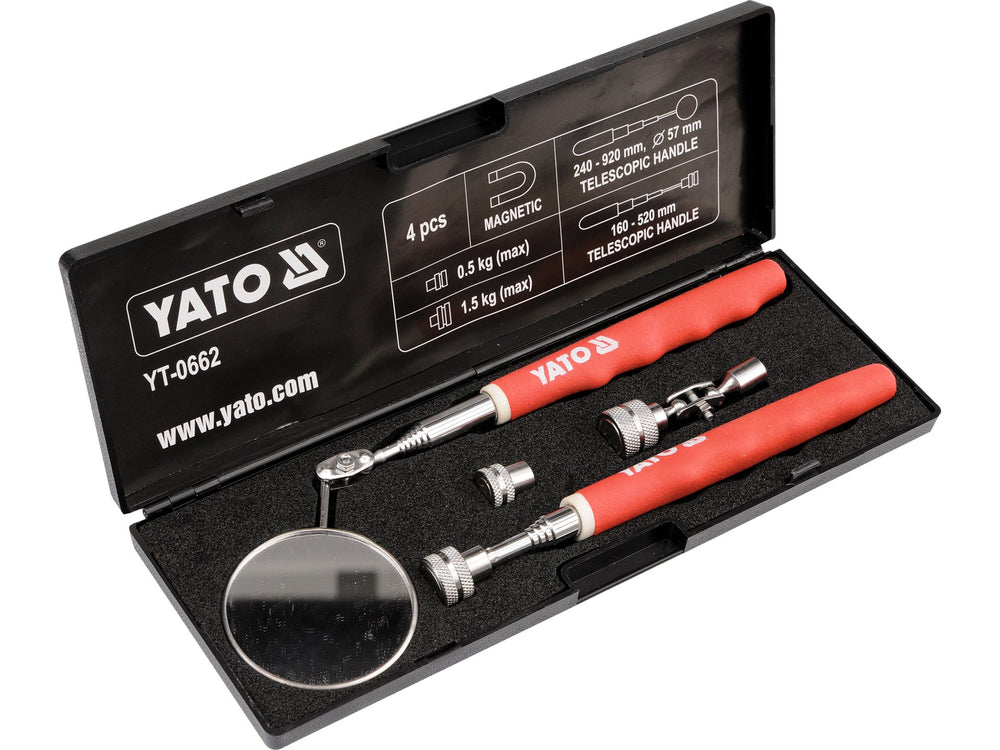 Set Control Oglinda Tija Magnetica 4 Buc Yato YT-0662 - imagine produs 2