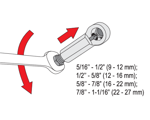 Set dispozitive spart piulite Yato YT-0585 4 buc CrV - imagine produs 2
