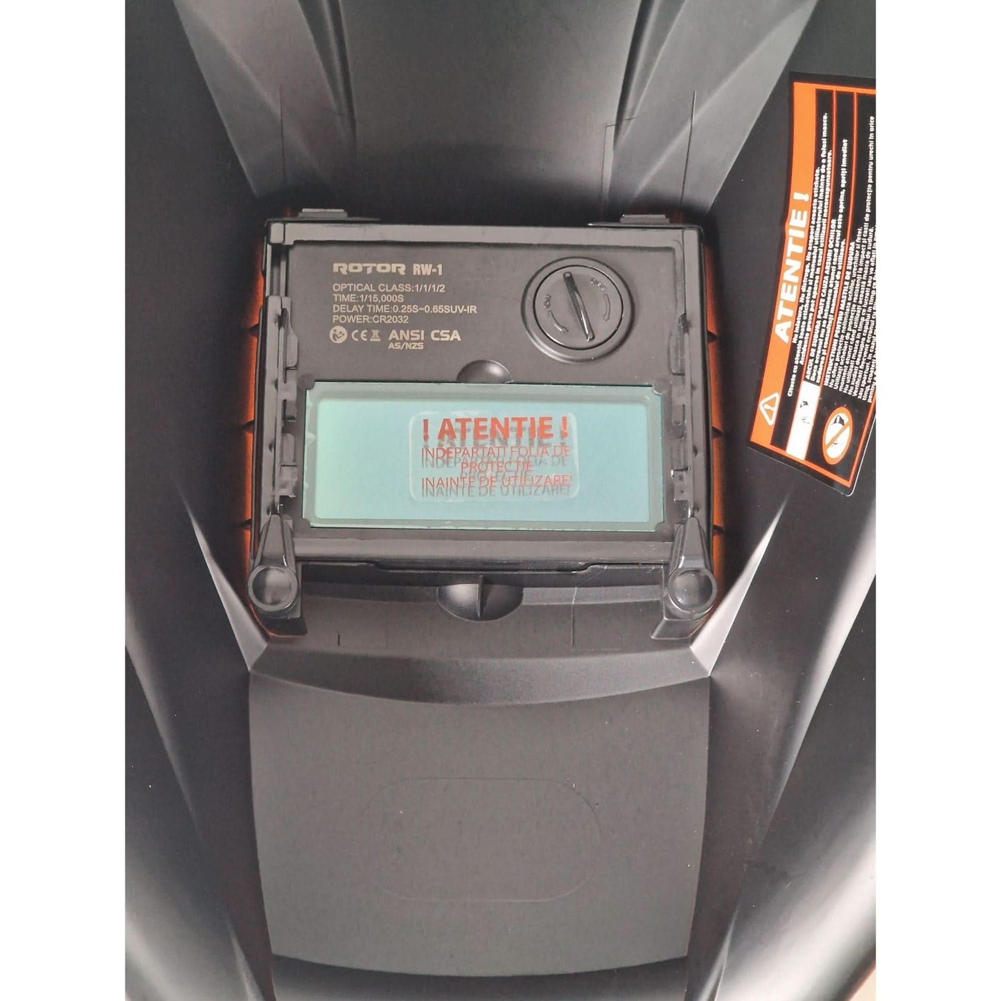 Masca de sudura automata ROTOR 11999, reglaj al densitatii si al sesibilitatii, 110 x 90 mm, galben - ZEP.RO - Ți-e la îndemână!