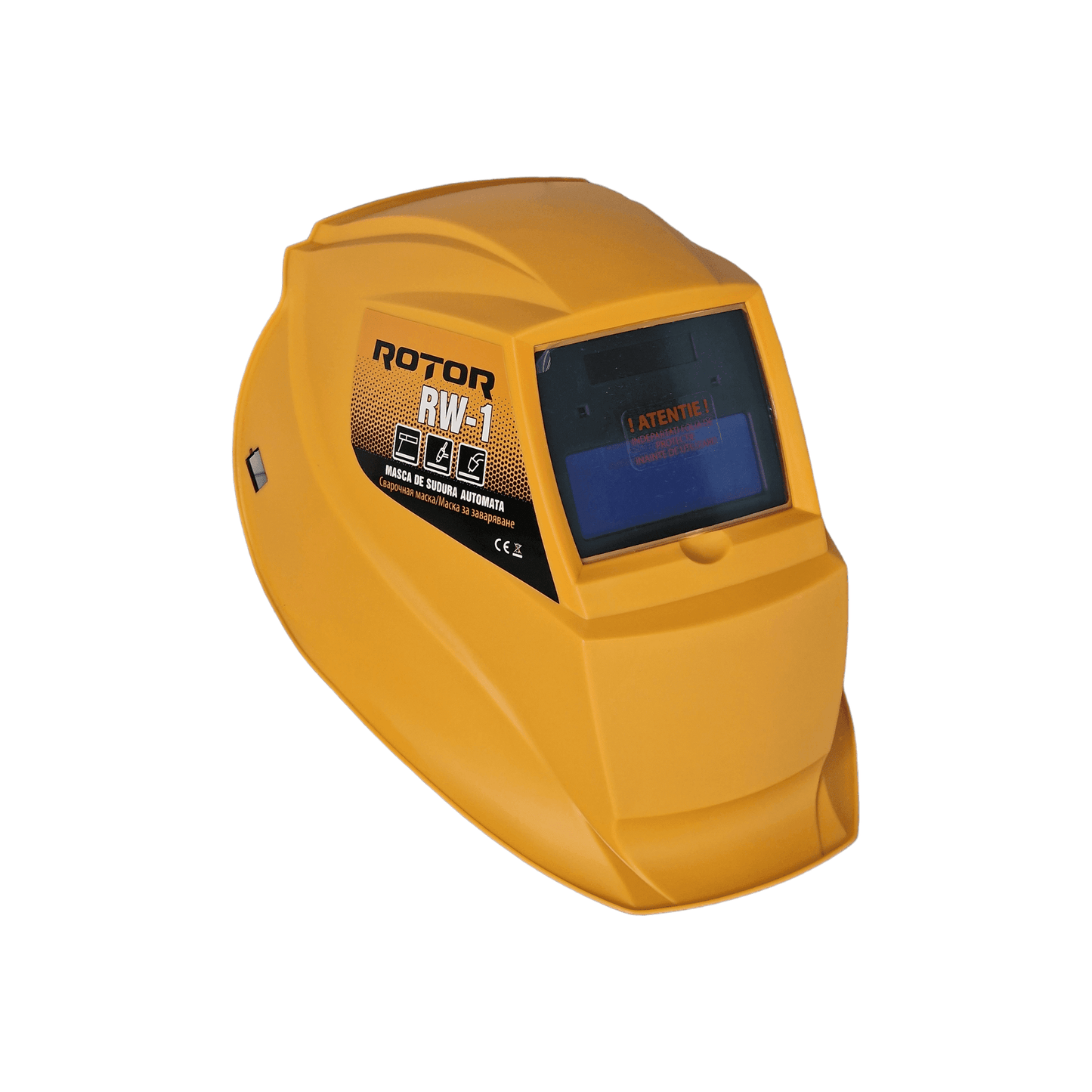 Masca de sudura automata ROTOR 11999, reglaj al densitatii si al sesibilitatii, 110 x 90 mm, galben - ZEP.RO - Ți-e la îndemână!