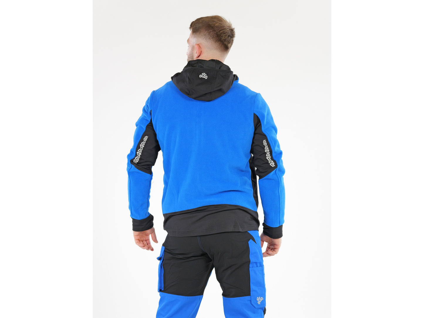 JACHETA FLEECE CU GLUGA SARNA ALBASTRA L